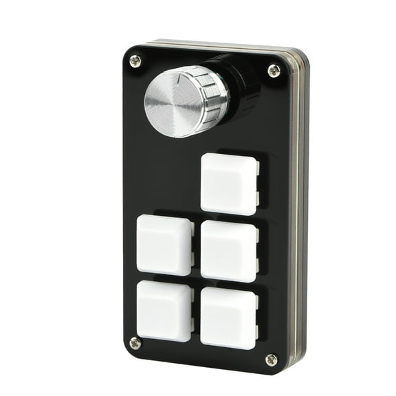 CIYISON 5 Keys Mini Keyboard 1 Knob Customize Gaming Video Editing Programming Keypad