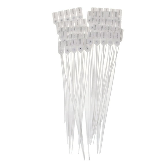 CIYISON 50 Pcs Tamper Seals Signage Nylon Cable Ties Security Self-locking Seals Adjustable Length