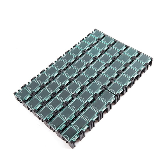 CIYISON 50 Pieces Clear Lid Storage Boxes for Electronic Component Resistors Small Hardware Accessories