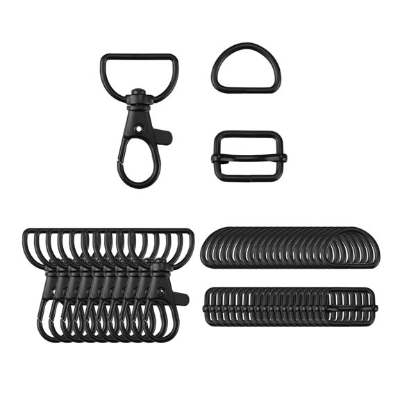 CIYISON 50Pcs/Set Swivel Snap Hook and Lobster Key Rings with Chain Jump Rings Robust Keychain for Handbags Wallets DIY Crafts
