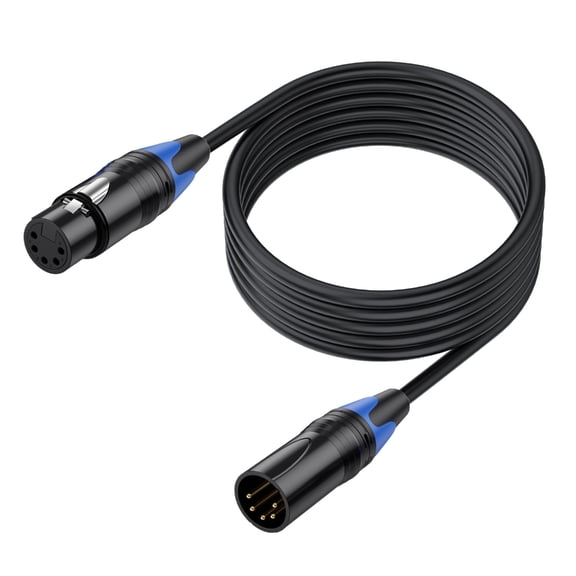 CIYISON 50cm/1.8m/300cm/5m/10m 5Pin Connector XLR Cord Male to Female Connector Wire Line DMX512 Cable for Microphone Mixers