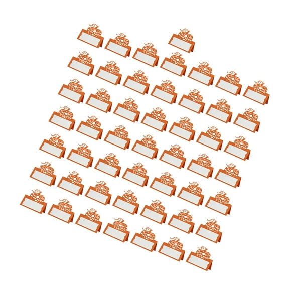 CIYISON 50pcs Festival Table Setting Cards for Thanksgiving with Pumpkin Pattern