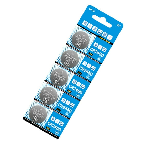 CIYISON 5Pcs CR2450 Lithium Button Cell Batteries for High Performances Electronic Devices DL2450 ECR2450 GPCR2450 CR 2450 BR2450