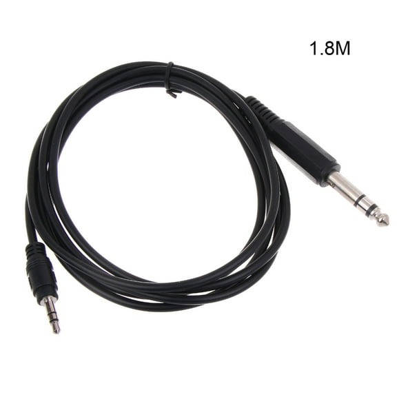 CIYISON 6Ft 1.8m 1/4" to 1/8" Aux Cable Cord for Mixer Power Amplifier 6.35mm Stereo Male to 3.5mm Male Plug- Connection Cable