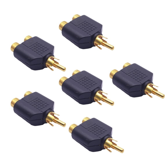 CIYISON 6Pcs RCAs Y Splitter Male to Two Female Connectors for Sound Video Devices