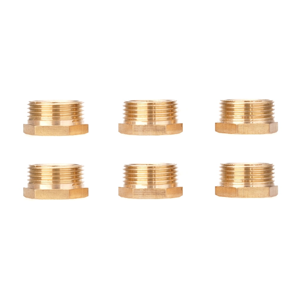 CIYISON 6pcs Brass Bushing Reducer Adapter 3/4inch Male Thread to 1 ...