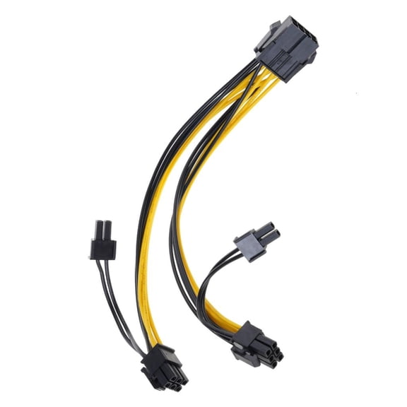 CIYISON 8pin to Dual 8 Pin Power Supply Extension Cord Adapter Cable GPU 8 Pin CPU to 8Pin(6+2) PCI-E Graphics Card Power Cord