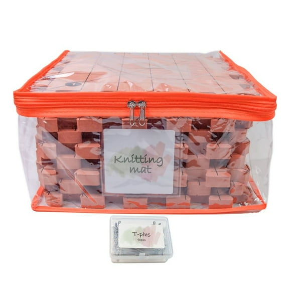 CIYISON 9 Pieces Crochet Blocking Board Knitting Blocking Mats Thick Grids Board Crochet Accessories Gift for Craft Enthusiasts