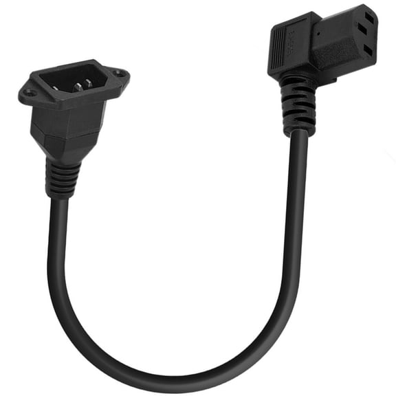 CIYISON 90 Degree IEC320 C13 to C14 Panel Mount Power Cable C13 Female to C14 Male Power