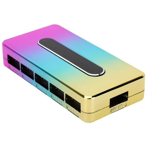 CIYISON ARGB/RGB HUB Controller REV.A 5V ARGB Lighting Hub 10-Port 3Pin PC Fan Controller Integrated ARGB Fan Hub SATA Interface