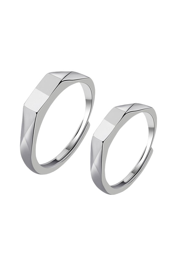 Adjustable Sterling Silver Projection Ring Light Shaped Couple Accessories Gift