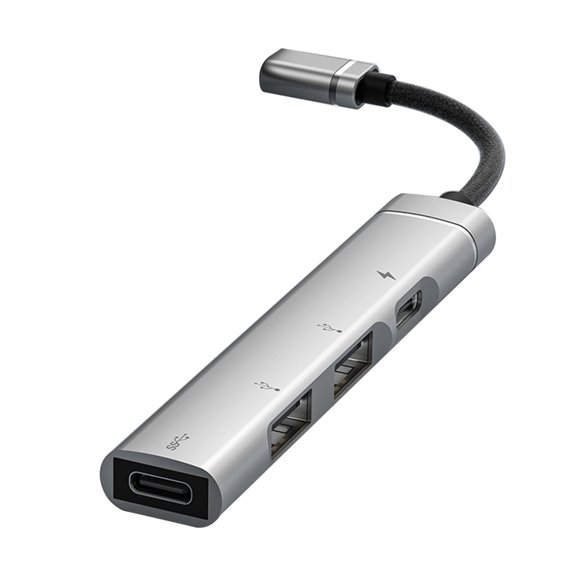 CIYISON Aluminum Type C to USB Hub Converter Connect USB Devices to Your Type C Port Perfect for Office, School,On Travel Use