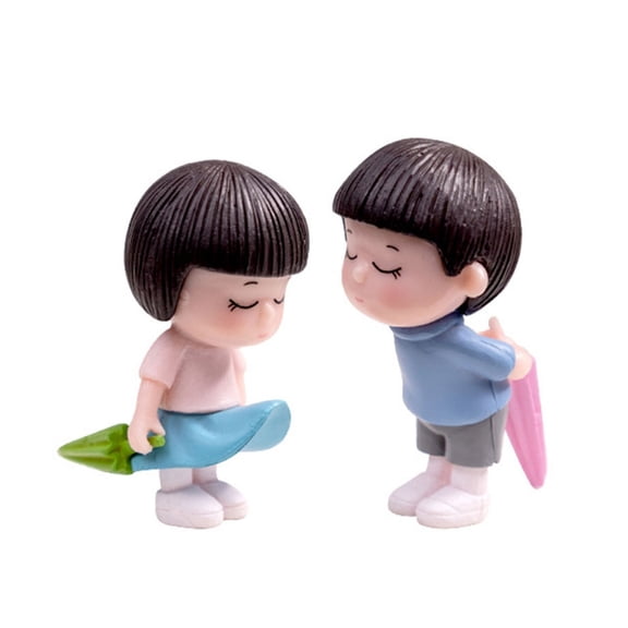 CIYISON Anime Couple for Car Ornament Model Umbrella Couple Interior Decoration Figures