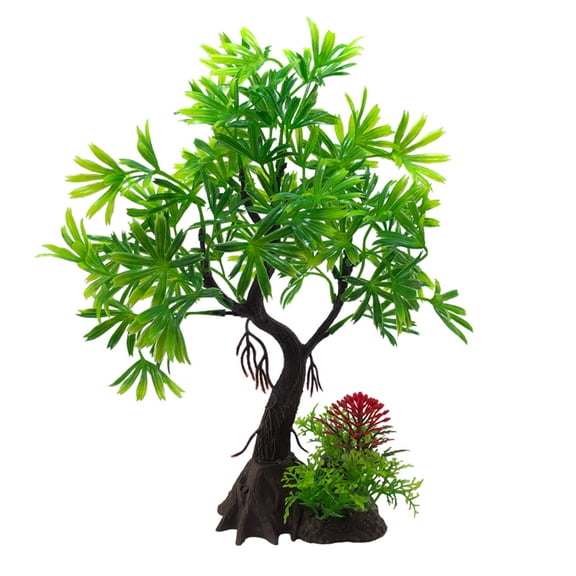 CIYISON Aquarium Decor Plant Fish for Tank Decoration Plastic Artificial Trees with Base
