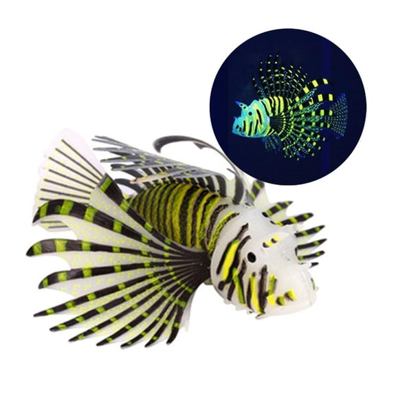 CIYISON Artificial Lionfish Glowing in Night Artificial Fish Luminously Fish Decors