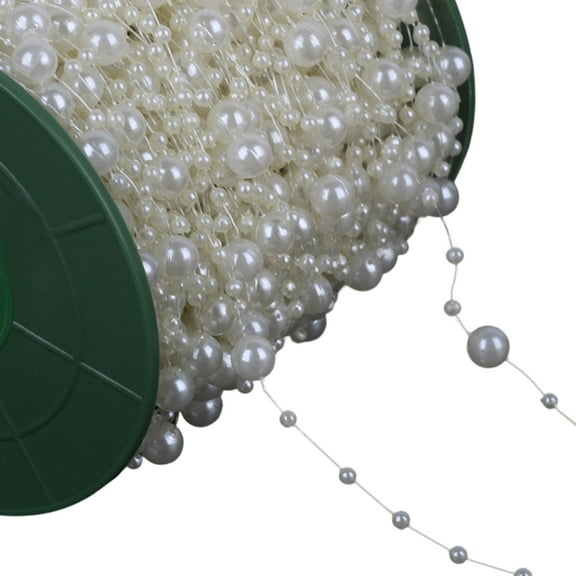 CIYISON Artificial Pearls String Beads Chain for Wedding Decoration Imitation Pearls String Beads for Craft Candle Bouquets