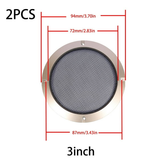CIYISON Auto Speaker for Protection Cover 2/3/4/5/6.5/8/10 in Loudspeaker Protective Mesh Cover Car Audio Decorative Circle Gril