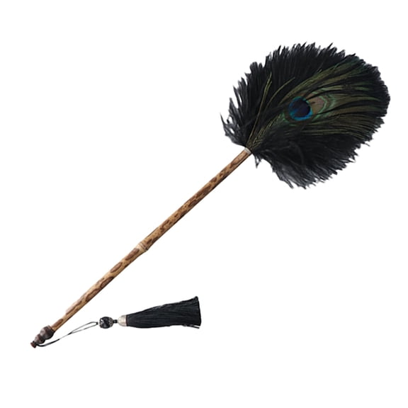 CIYISON Bam-Boo Handle Feather Duster for Cleaning Ceiling Fans Window Blinds Computer