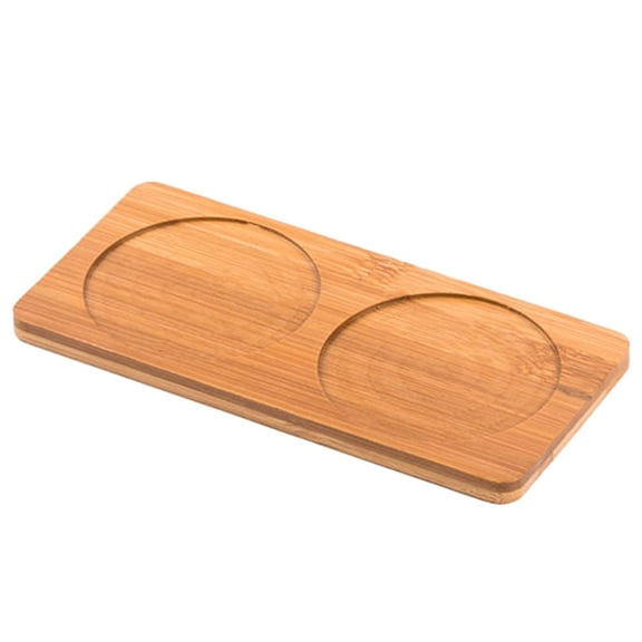 CIYISON Bamboo Wood Serving Platter Oval Bamboo Serving Tray Flower Plant Succulent Tray