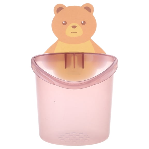 CIYISON Bathroom Bear Hugs Toothbrush Cup Toothpaste Storage Rack Bathroom Free Perforation Wall-mounted Drain Bear Storage Cup