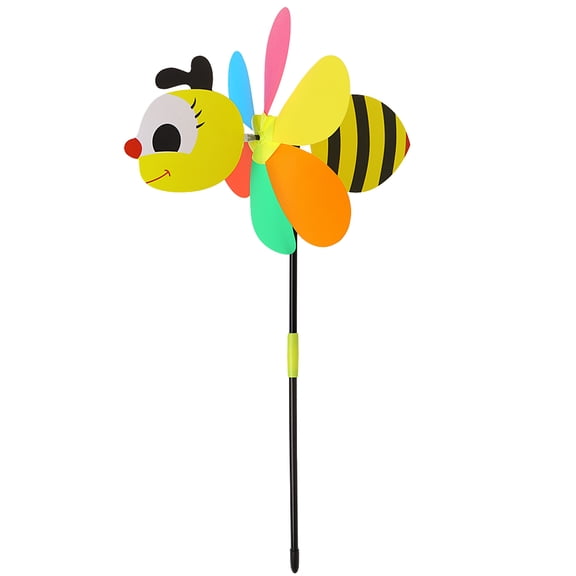 CIYISON Bee Windmill Colorful Ground Stake Outdoor Indoor Patio Home Background Decor
