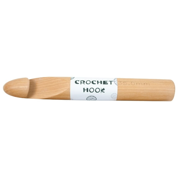 CIYISON Beech Wood Crochet Hook Needle 30mm 35mm Thick Crochet Needle for Weaving Craft