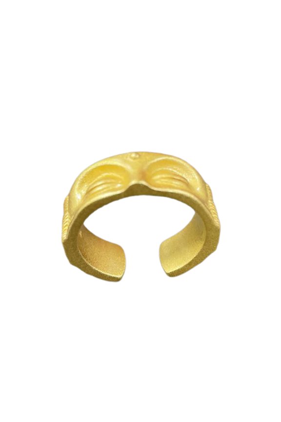 Buddhas Face Rings Finger Rings Decoration Buddhist Open Rings Unisex Jewelry