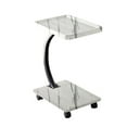 thumbnail image 1 of CIYISON C Shape End Table Coffee Table Small Table for Couch Sofa That Slide Under, 1 of 20