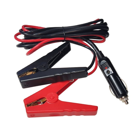 CIYISON Car Cigarette Lighter Male Plug To Battery Clips Extension Cord, 12V/24V 14AWG