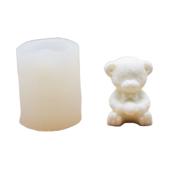 CIYISON Cartoon Cute Little Bear Molds 3D Handmade Soap Craft Baking Fond Family Gift