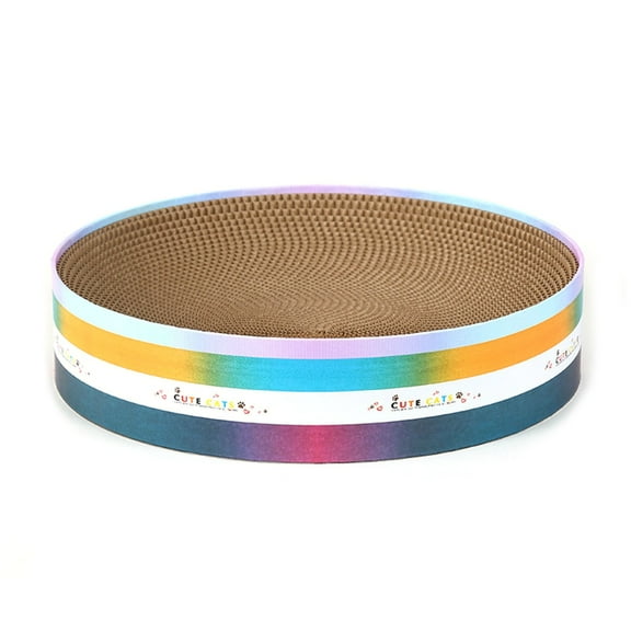CIYISON Cat Scratching Cardboard Lounge- Bed Round Scratch Pad Cat Scratcher Rest Bed