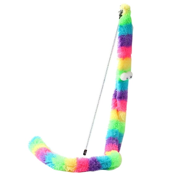 CIYISON Cat Toy Teaser Wand with Bell Plush Toy Gift for Kitten Playing Exercising