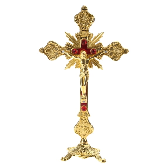 CIYISON Catholic for Cross Jesus Christ Crucifix for w/ Electroplate Color Residence Dec