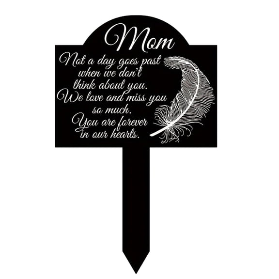CIYISON Cemetery Memorial Cemetery Mom Dad Grave Marker Acrylic Stake for Indoor and Outdoor Use Memorial Graveside Sign