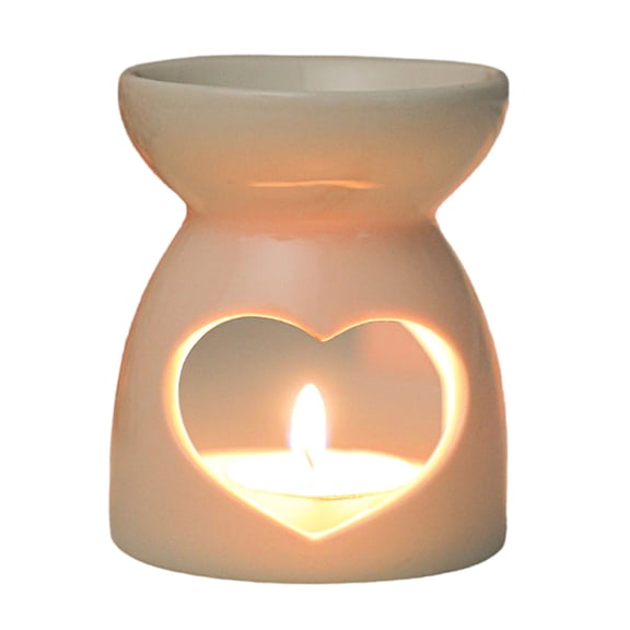 CIYISON Ceramics Hollowed Out Tealight Candle Holder Essential Oil Burners Aromas Diffuser for Living Room or Bedroom Decors