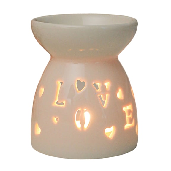 CIYISON Ceramics Hollowed Out Tealight Candle Holder Essential Oil Burners Aromas Diffuser for Living Room or Bedroom Decors