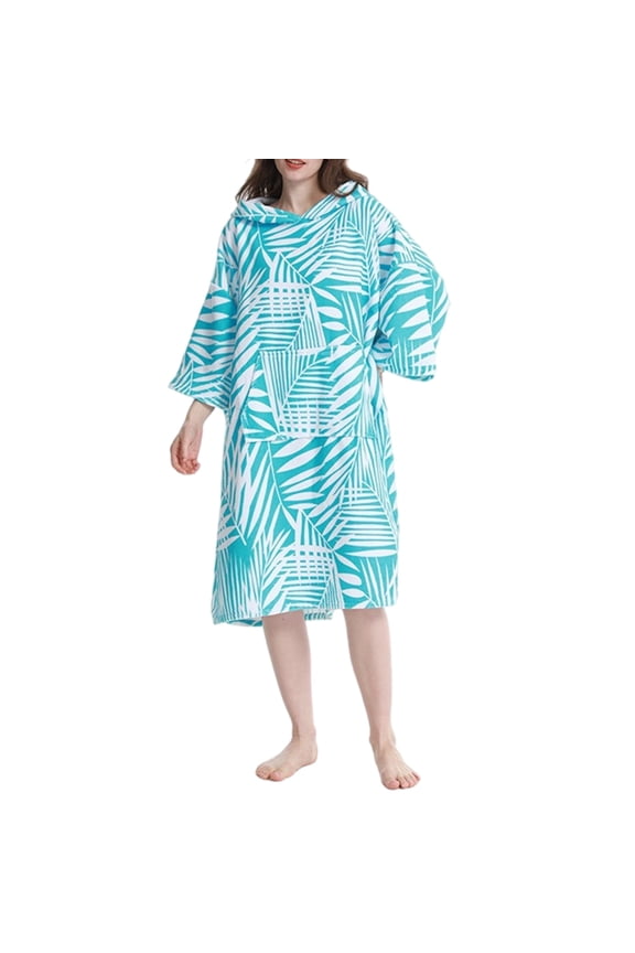 CIYISON Changing Robe Towel Poncho Hoodied Robe for Surfing Swimming Wetsuit Changing