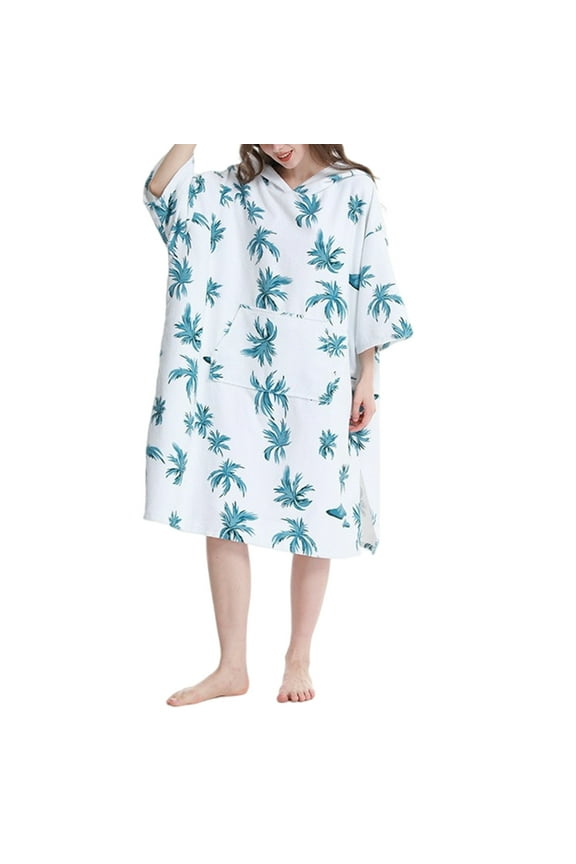 CIYISON Changing Robe Towel Poncho Hoodied Robe for Surfing Swimming Wetsuit Changing