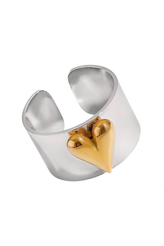 Chic Heart Rings Jewelry Charm with Adjustable Open Designs Perfect for Gifting