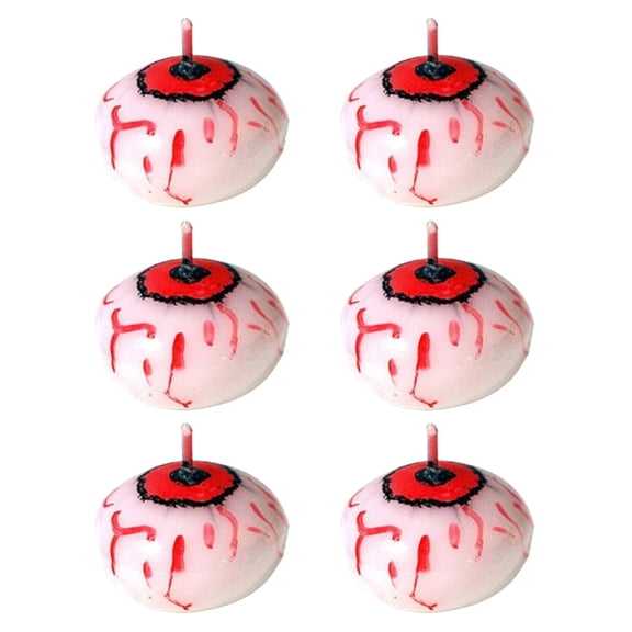 CIYISON Chilling Eye Shape Candle, Long Burn Time Halloween Candle, 6Pieces Set