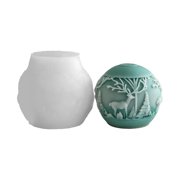 CIYISON Christmas Ball Decoration Mold Silicone Sphere Shape Candle Making with Quick Demolding Feature For Artisanal Creation