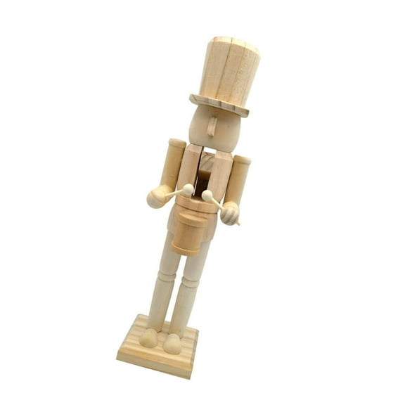 CIYISON Christmas Nutcrackers Soldier Unpainted Crafts Wood Walnut FiguresUnfinished Nutcrackers Table Decorations Ornament
