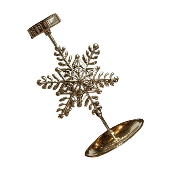 CIYISON Christmas Themed Iron Candle Holder Holiday Flower Star Candlestick Home Decors