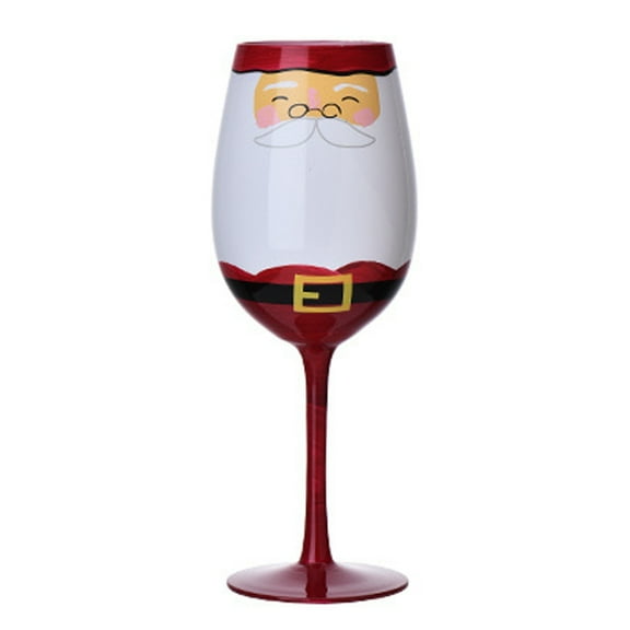 CIYISON Christmas Themed Tall Wine Glass Elegant Goblet Stemwares Beverage Drinking Cup