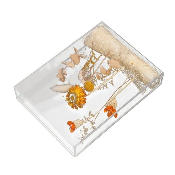 CIYISON Clear Acrylic Flower Display Box Perpetualed Rose Dry Flower Box Pull-Out Flower Storage Container