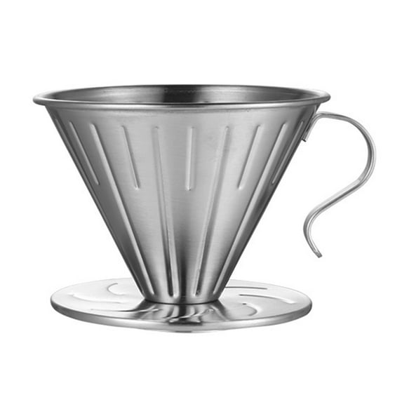 CIYISON Coffee Dripper Stainless Steel V-Shape Dripper Coffee Funnel Hand Brewed Coffee Filter Pour Over Coffee Brewing Cup