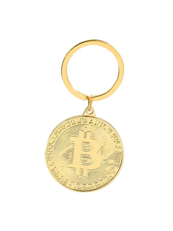 Collectible Crypto Keychain Bitcoins Inspired Keyring Pendant Women and Men