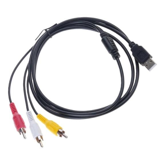 CIYISON Color Code USB To 3RCA Composite Cable 150CM Easy Installation For TVs Players