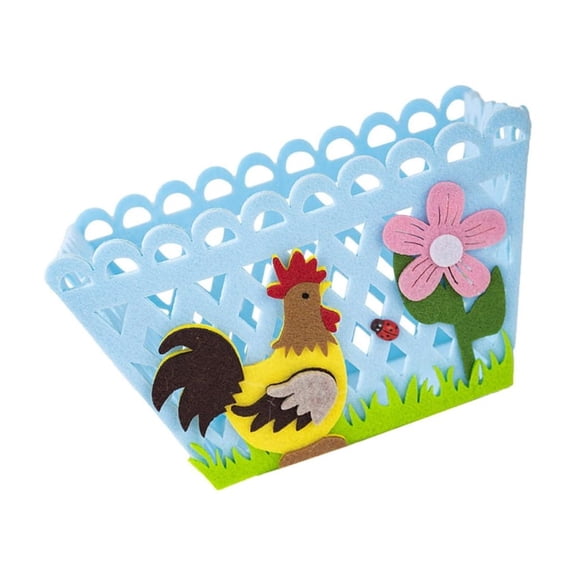 CIYISON Colorful Rooster Storage Basket for Holiday Great Gift Bag for Eggs Candy Holder