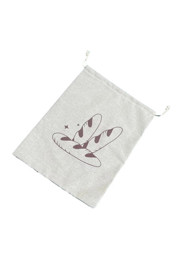 Convenient Bread Packaging Bag Linen Drawstring Bag for Bread Fruits and Snacks